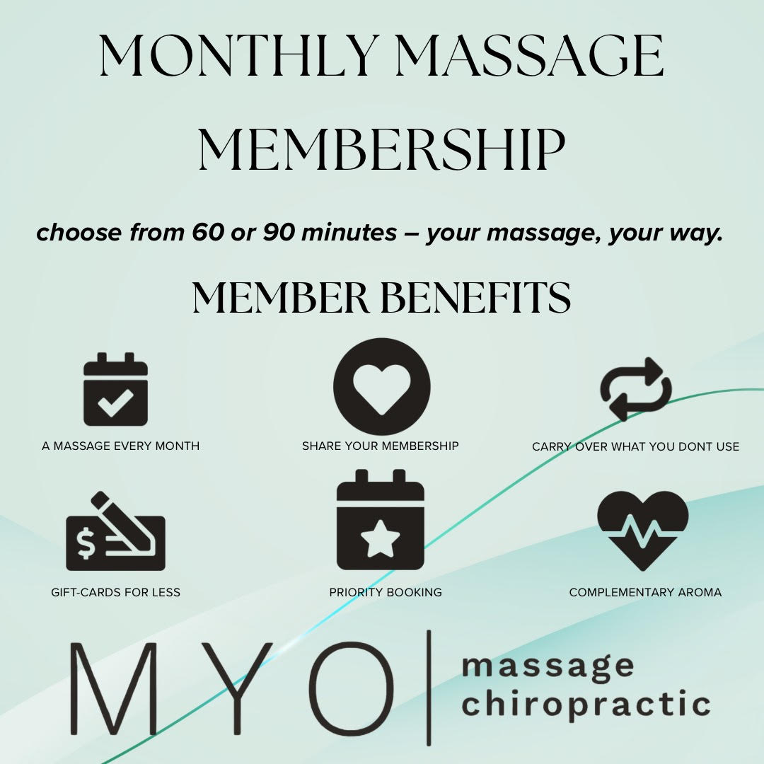 MYO massage and chiropractic - Coralville Facebook ad: Your Monthly Reset Awaits