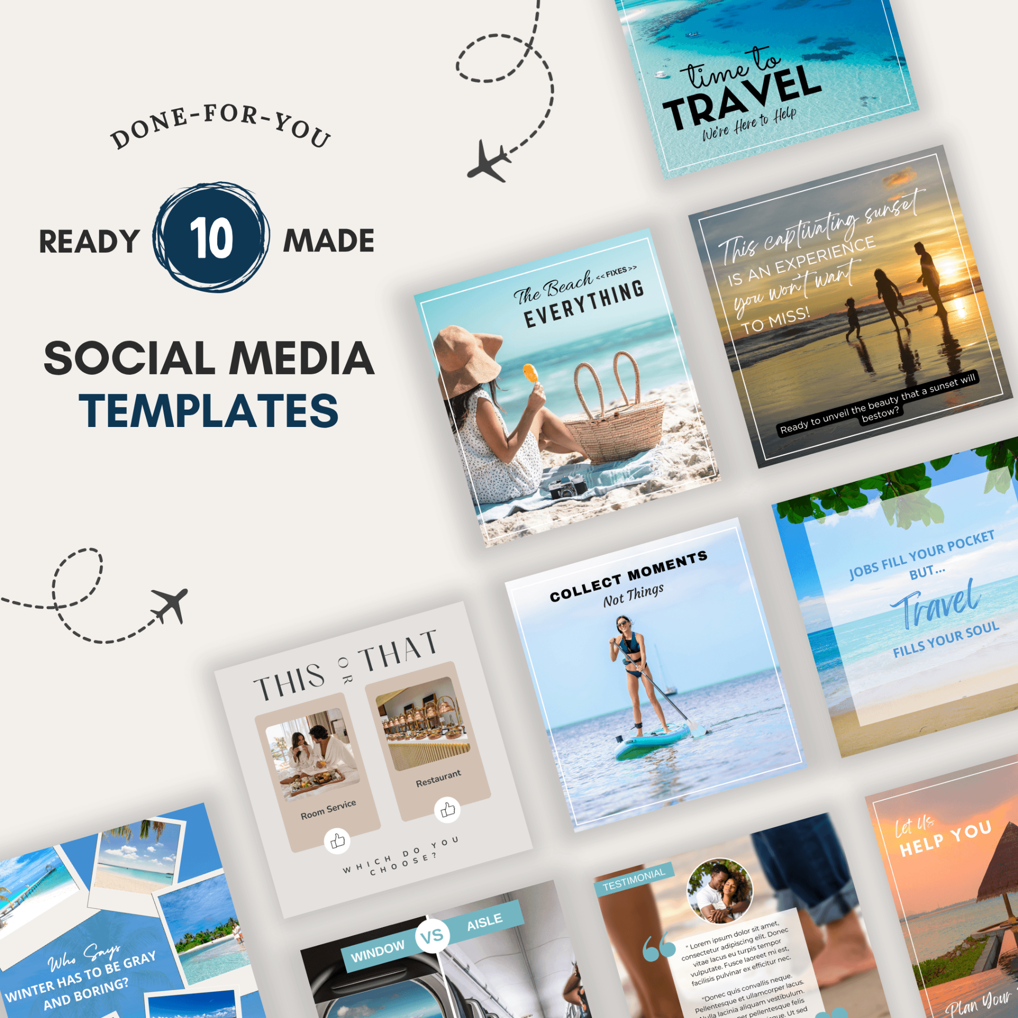 Travel Agent Templates Facebook ad: 2 weeks worth of posts done!