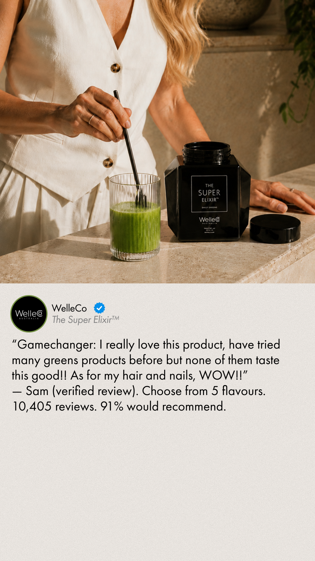 WelleCo Facebook ad