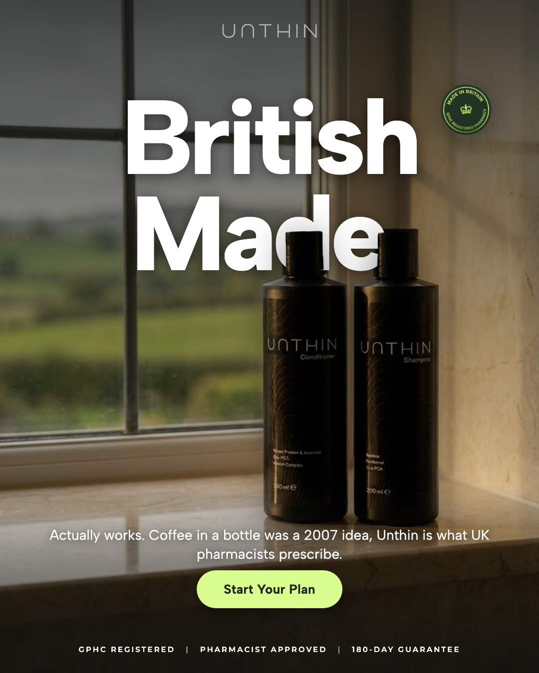 Unthinhair Facebook ad