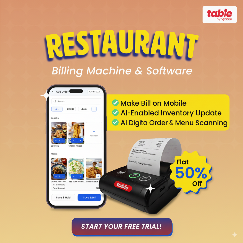 Table by Vyapar Facebook ad