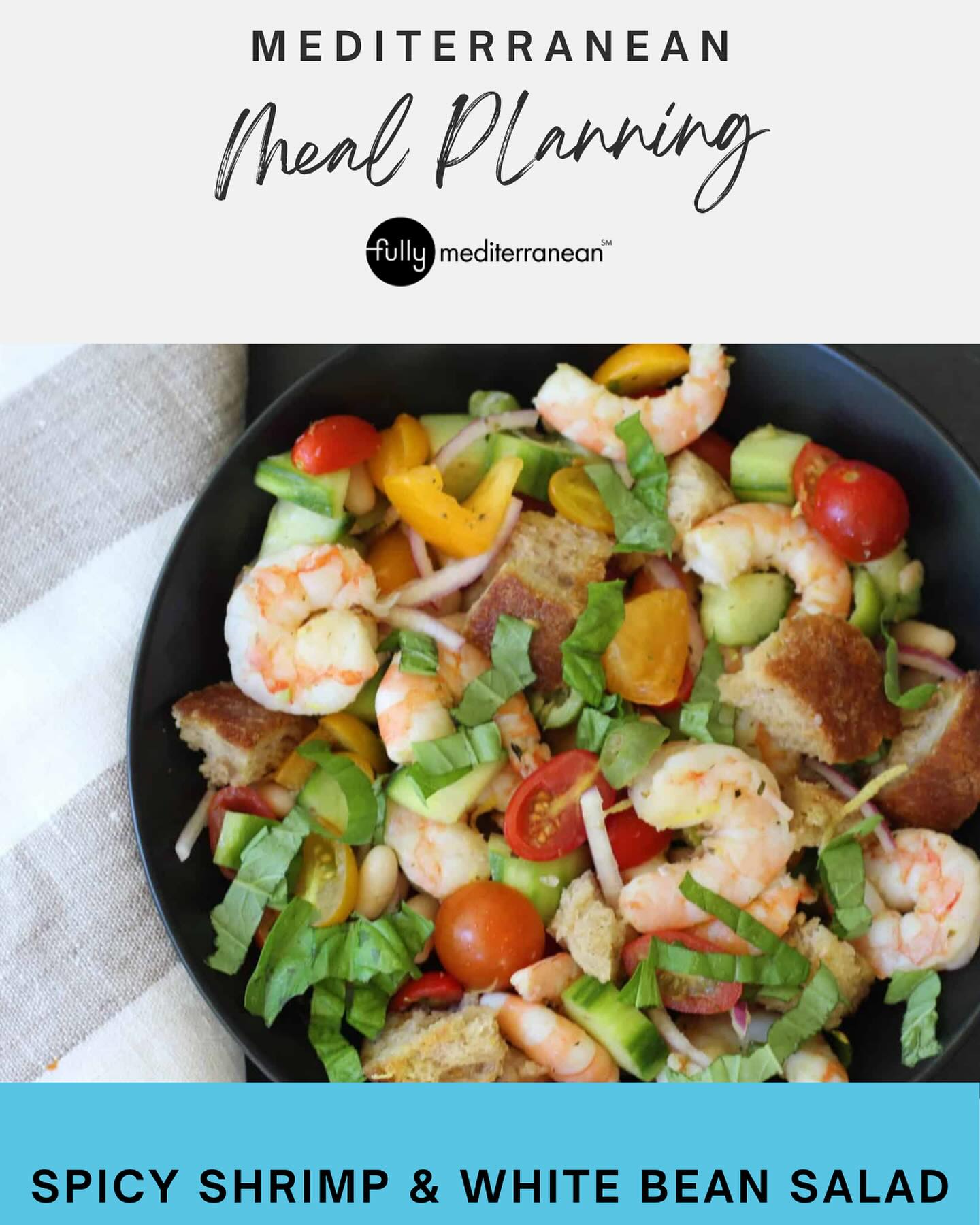 Fully Mediterranean Facebook ad: MEDITERRANEAN MEAL PLANNING IS LIVE IN OUR STORIES!