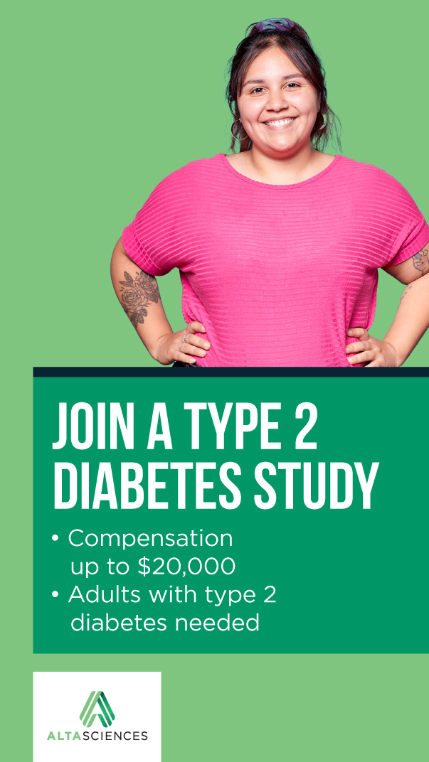 Altasciences LA Facebook ad: Join a Type 2 Diabetes Clinical Trial Study Today!