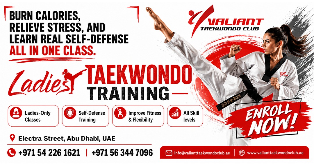 Valianttaekwondo Club Facebook ad: Looking for the Best Taekwondo Training in Abu Dhabi? Join…