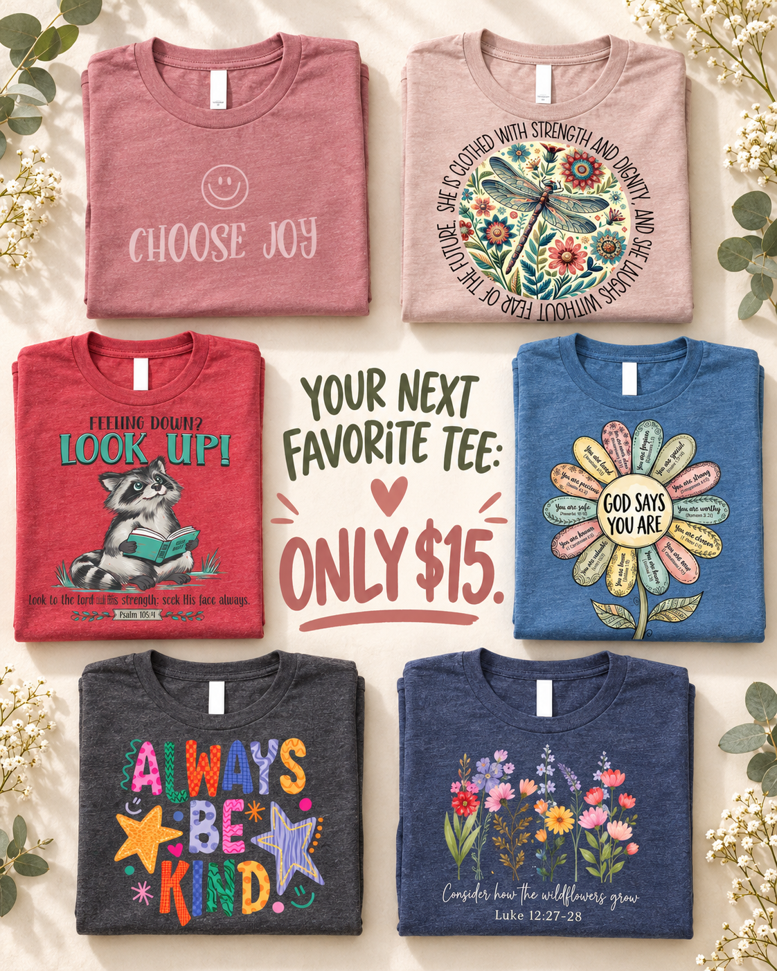 Love in Faith Facebook ad: T-Shirts Starting at $15