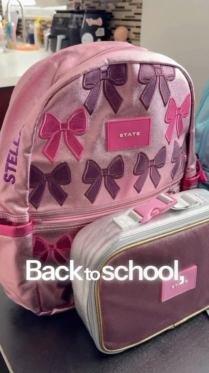 STATE Facebook ad: The girls’ personalized STATE backpacks might be one…