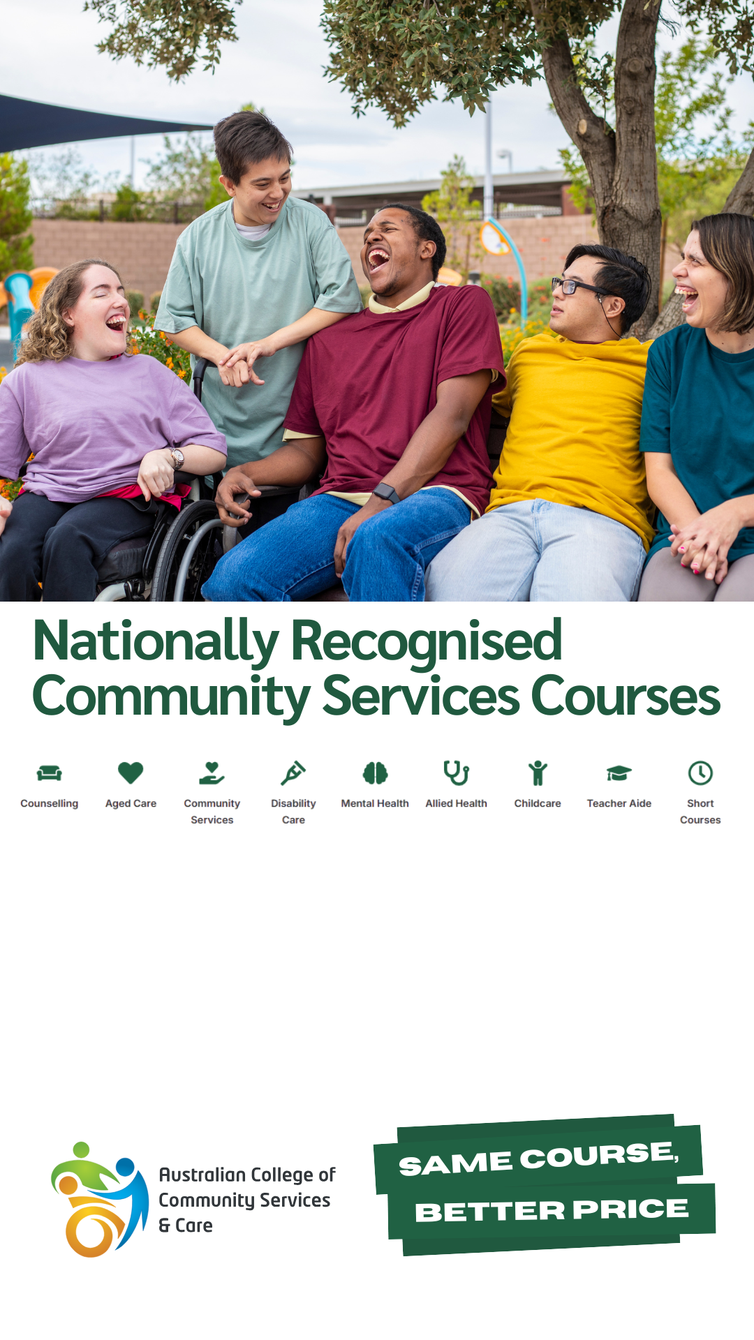 Australian College of Community Services and Care Facebook ad
