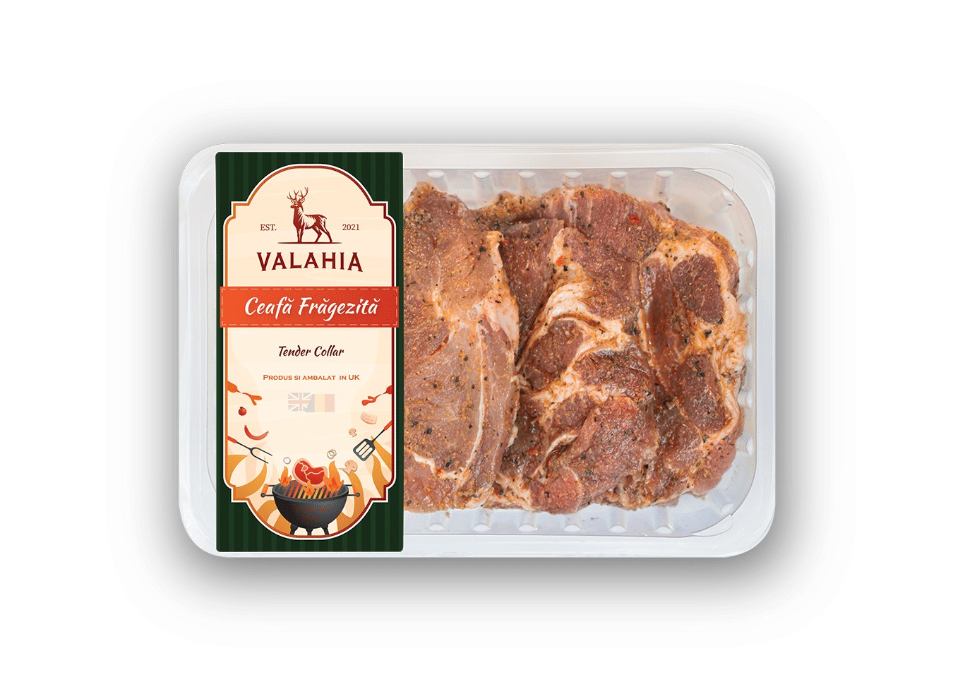 Valahia UK Facebook ad: Fă-ți stocul de carne pentru următorul grătar!