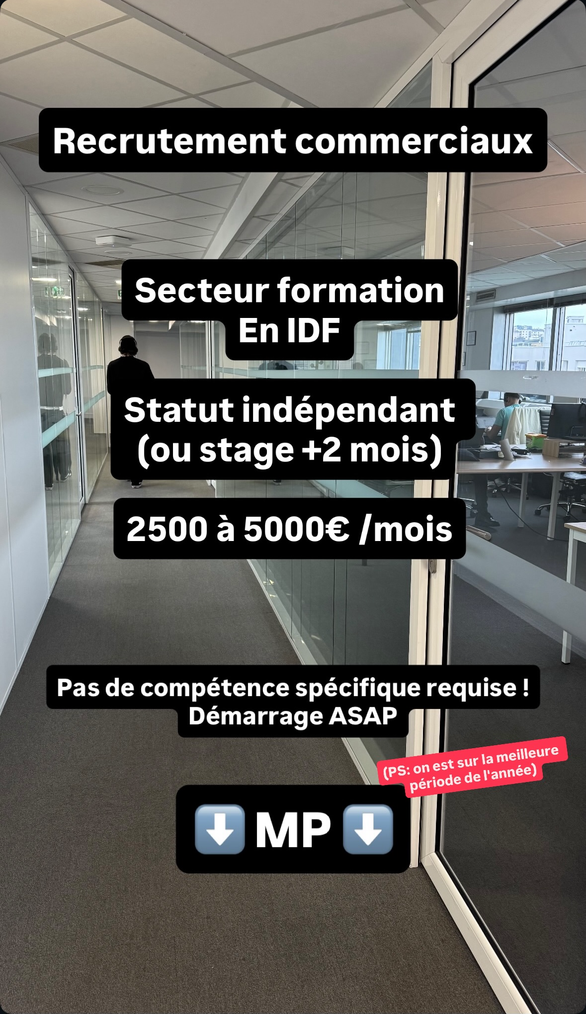 Chuck Sitbon Facebook ad: Recrutement de commerciaux