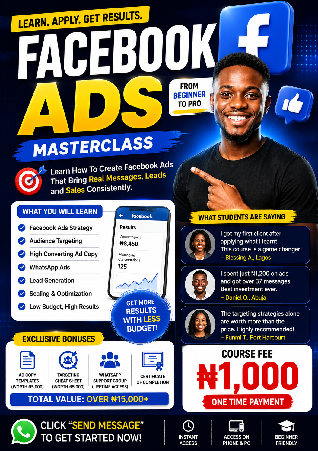 Cj Ads Hub Facebook ad: LEARN Facebook ADS THAT CONVERTS FOR ₦1000 TODAY