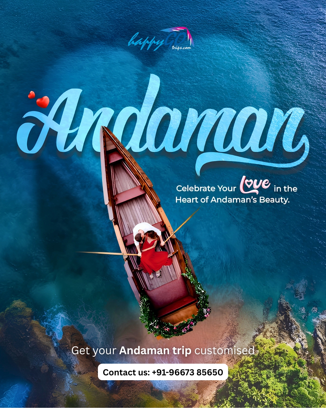 Happy Go Trips Facebook ad: Plan Your Customised Andaman Trip