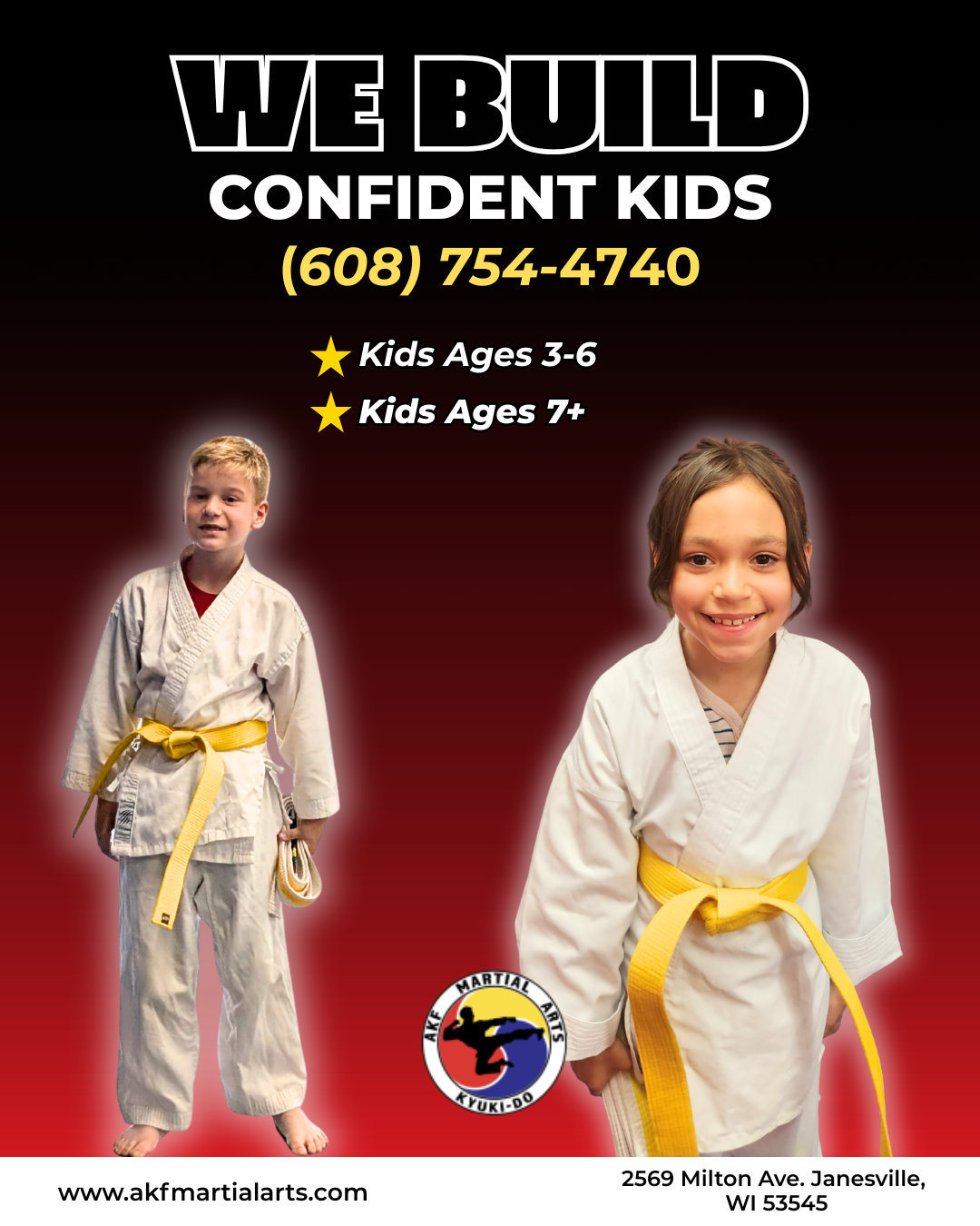 AKF Martial Arts Janesville Facebook ad
