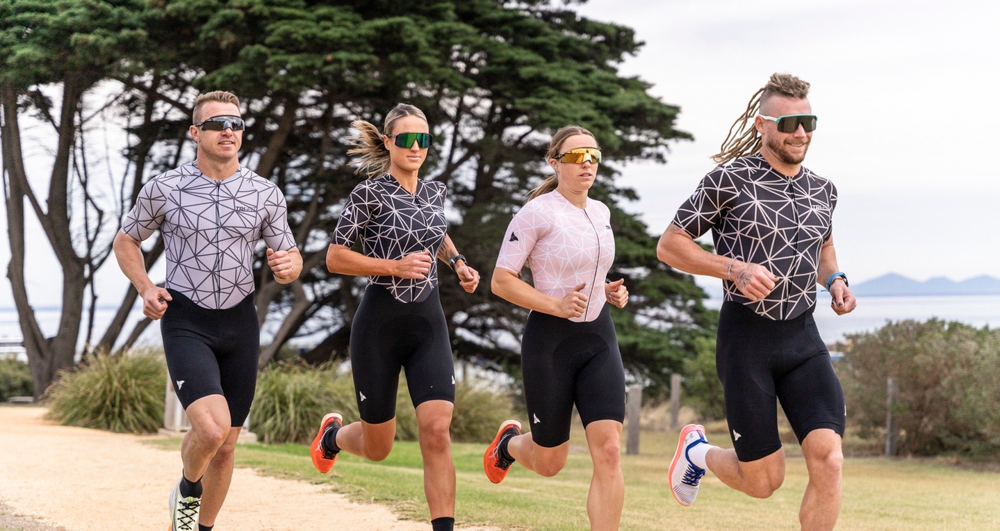 TRI-FIT Facebook ad: Pushing limits together in our TRI-FIT GEO TRISUITS.