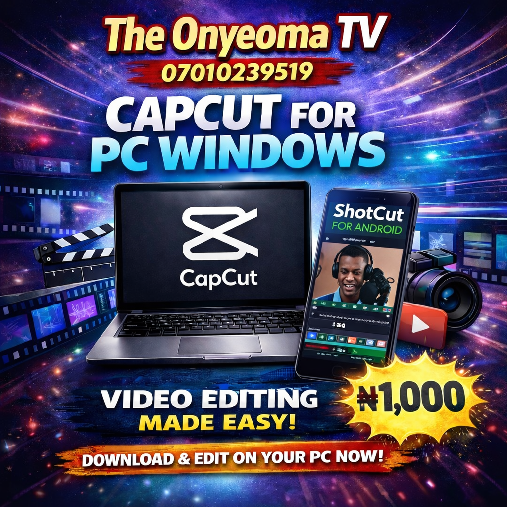 The Onyeoma TV Facebook ad: CAPCUT AND AI PHOTO TALKING COURSE