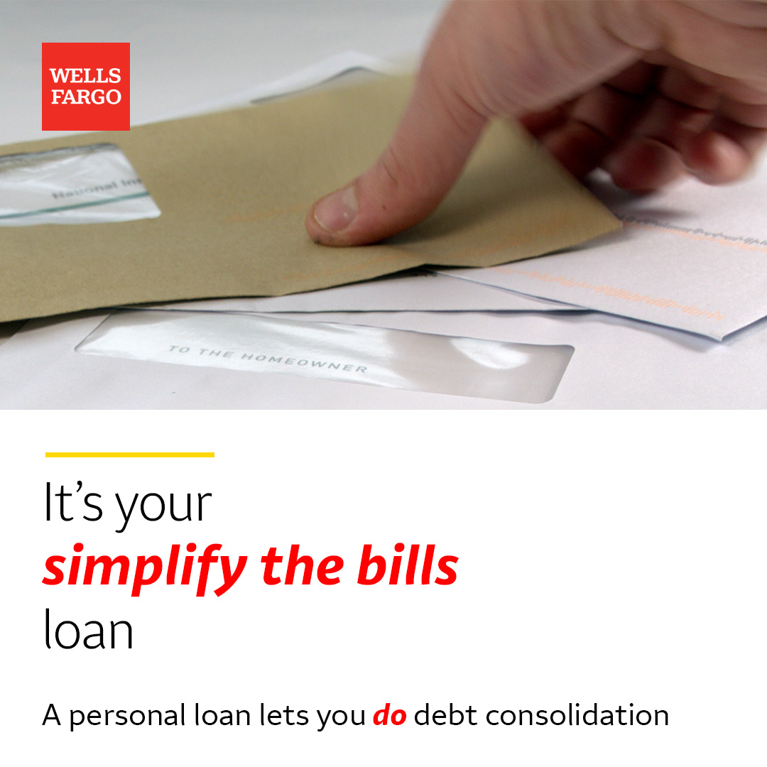 Wells Fargo Facebook ad: Your simplify bills loan
