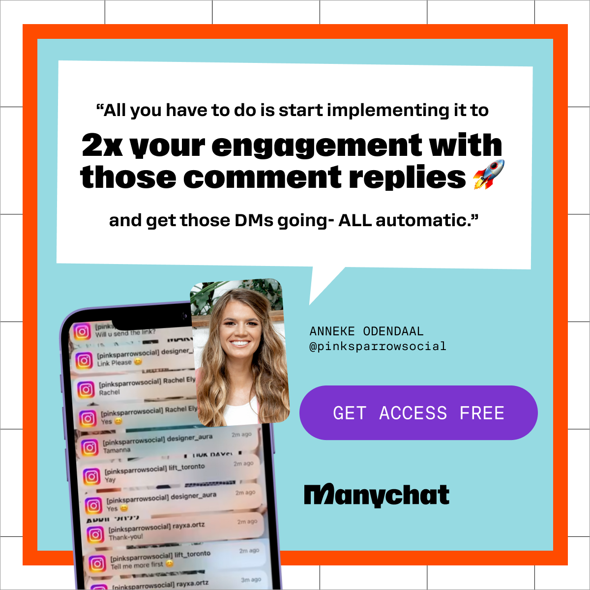 Manychat Facebook ad