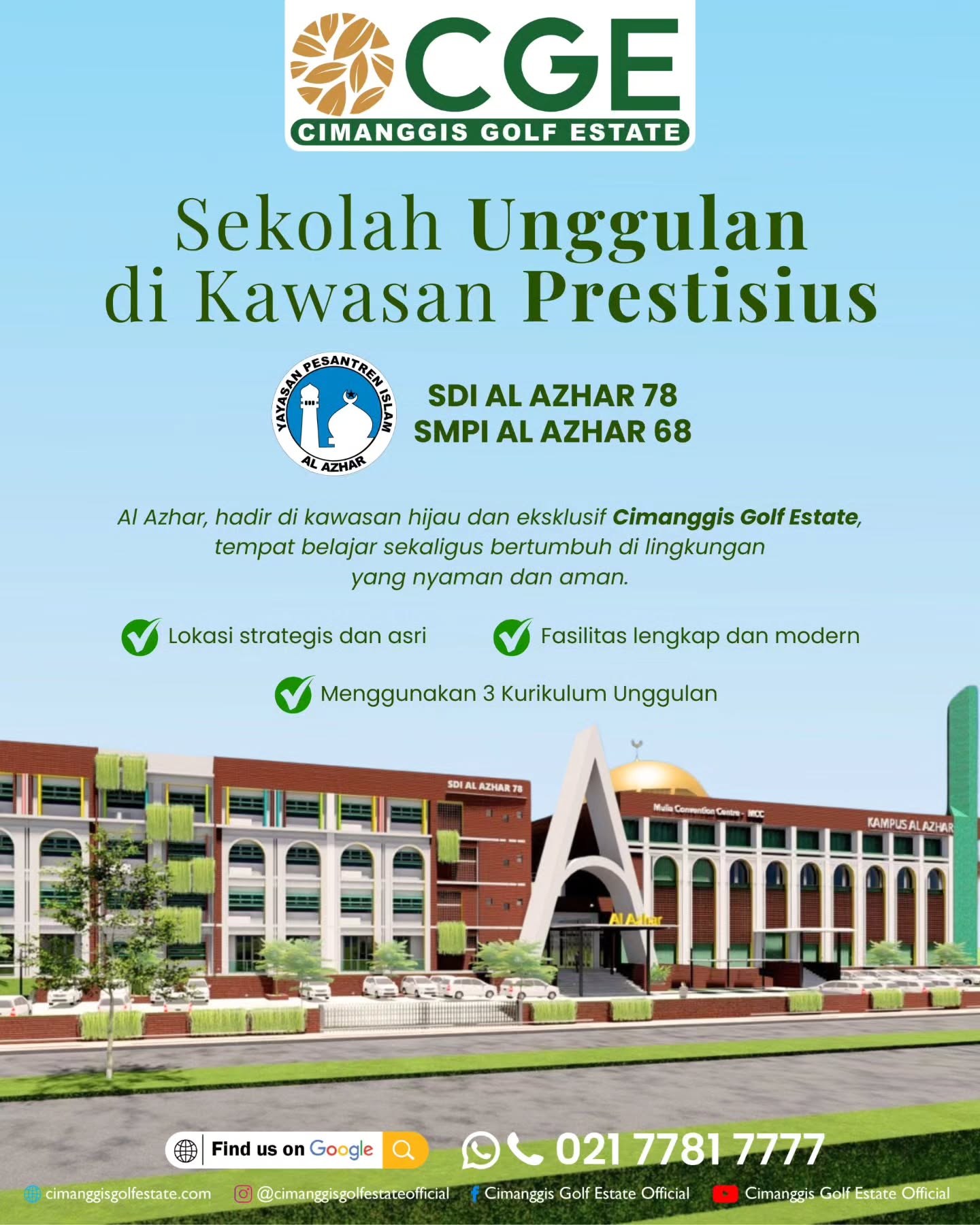 Cimanggis Golf Estate Facebook ad: Cimanggis Golf Estate CGE (Meta)