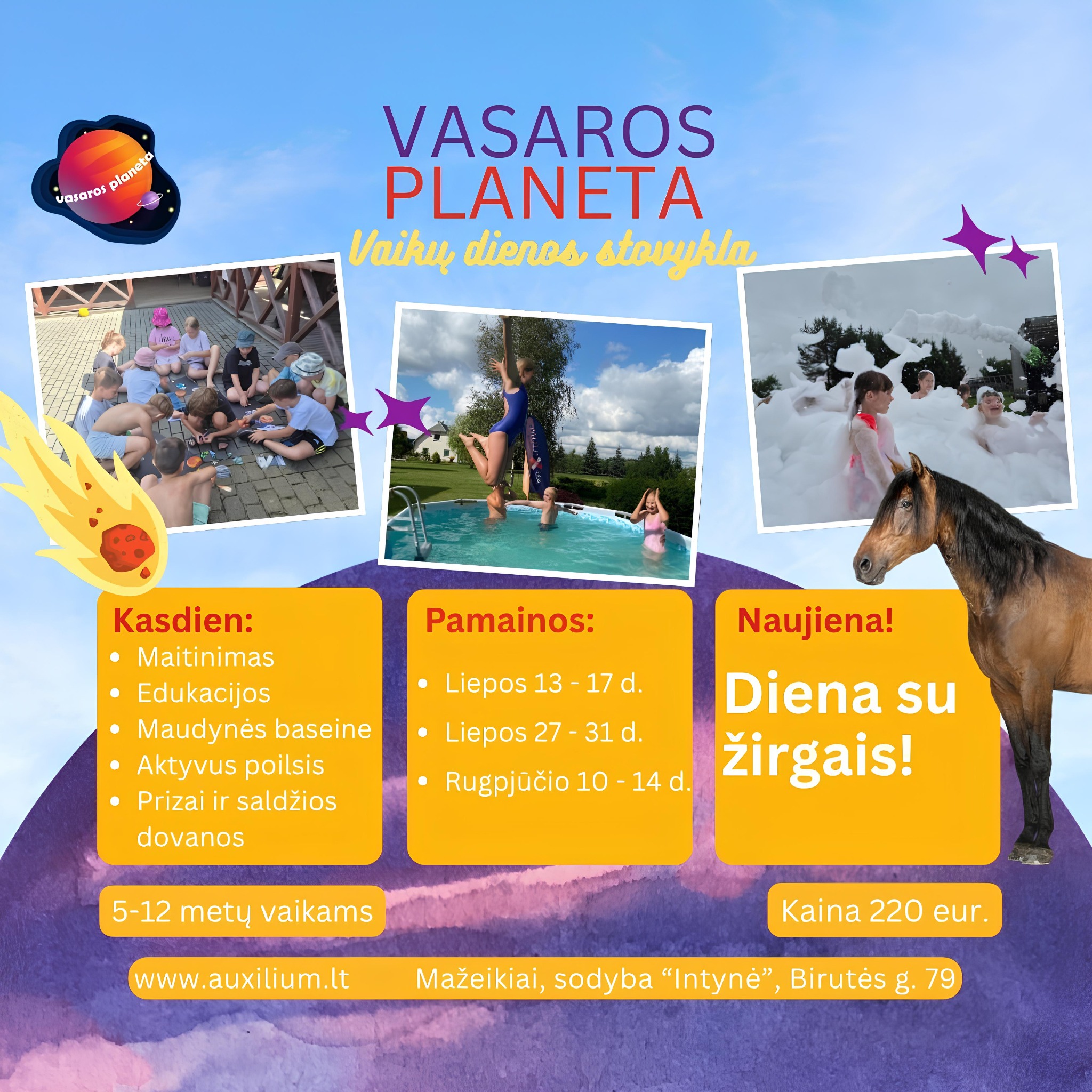 Stovykla Vasaros Planeta Facebook ad: Vasaros Planeta