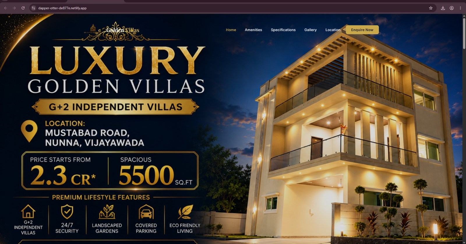 Golden Villas Facebook ad