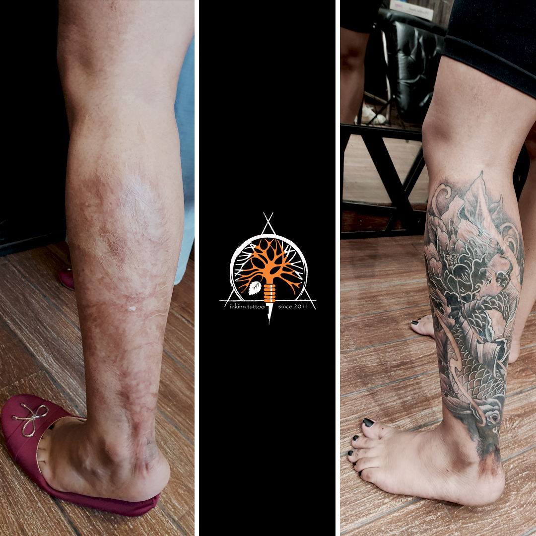 Inkinn - Tattoo Studio Facebook ad: At Inkinn, we specialize in cover-ups that breathe…