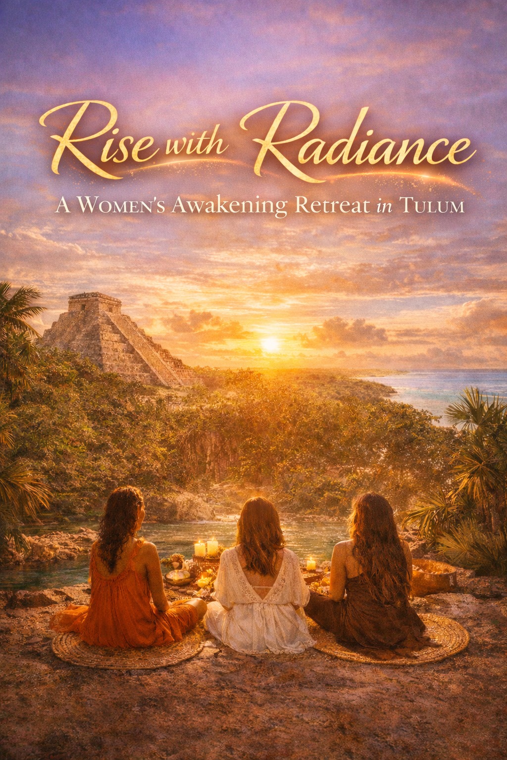 Life Breathwork Facebook ad: Rise with Radiance - A Women's Awakening Retreat in Tulum