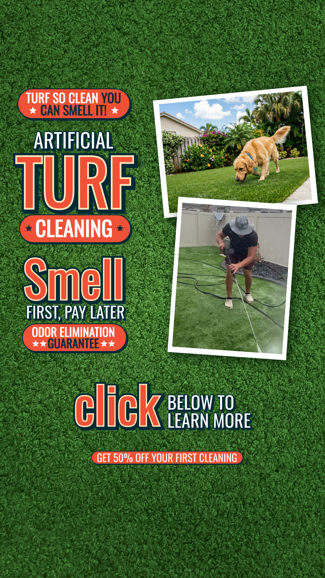 Tom's Turf Cleaning Facebook ad
