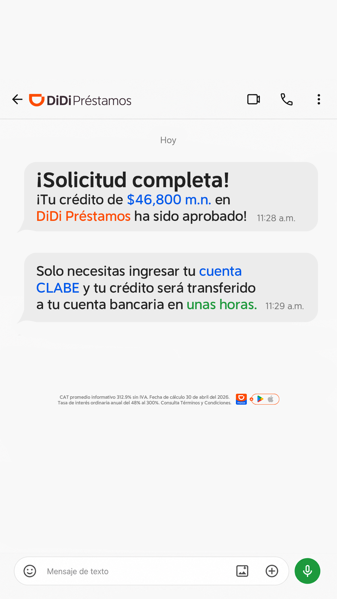 DiDi Loan Facebook ad