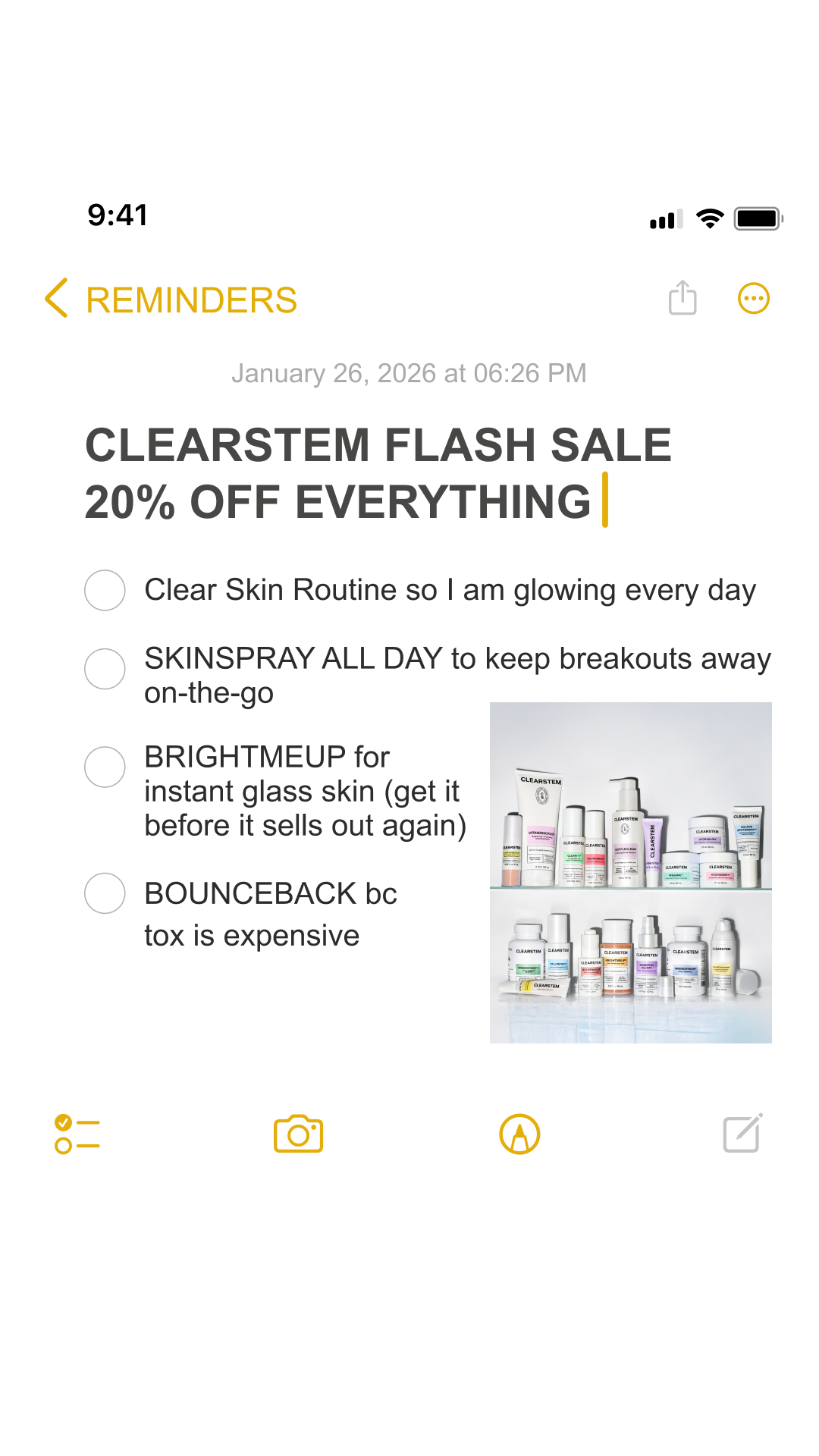 CLEARSTEM Skincare Facebook ad