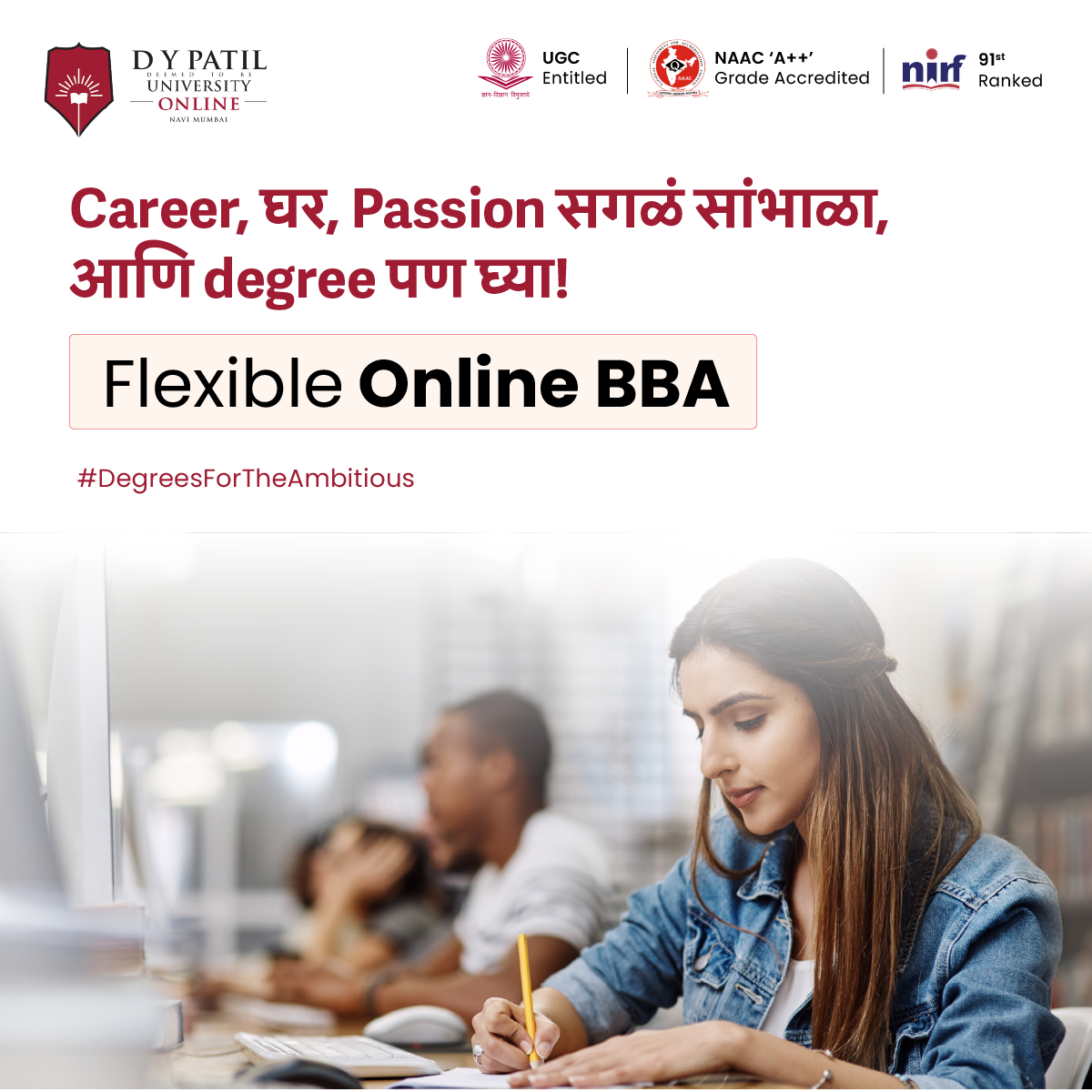 DY Patil Online Facebook ad