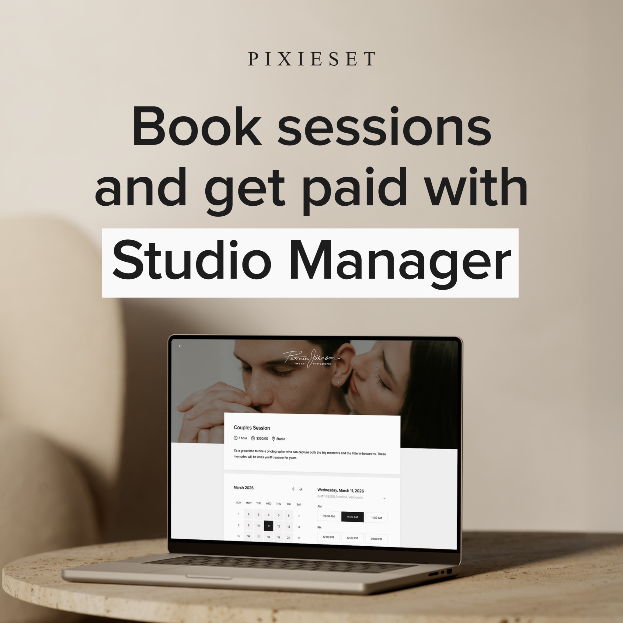 Pixieset Facebook ad: Business manager for photographers