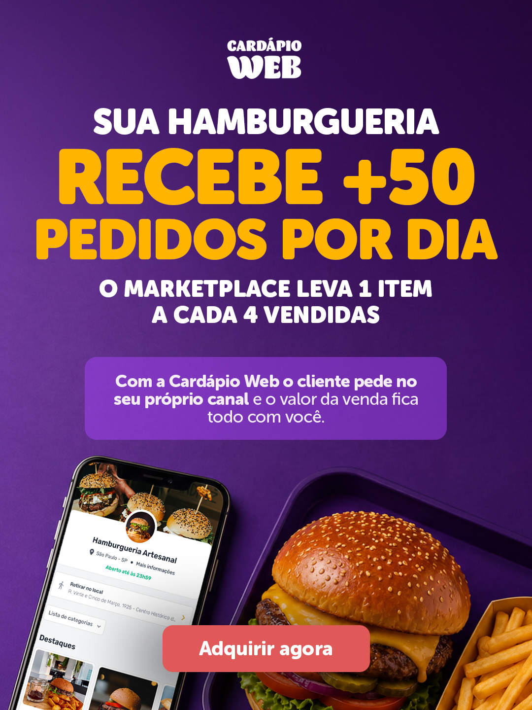 Cardápio Web Facebook ad