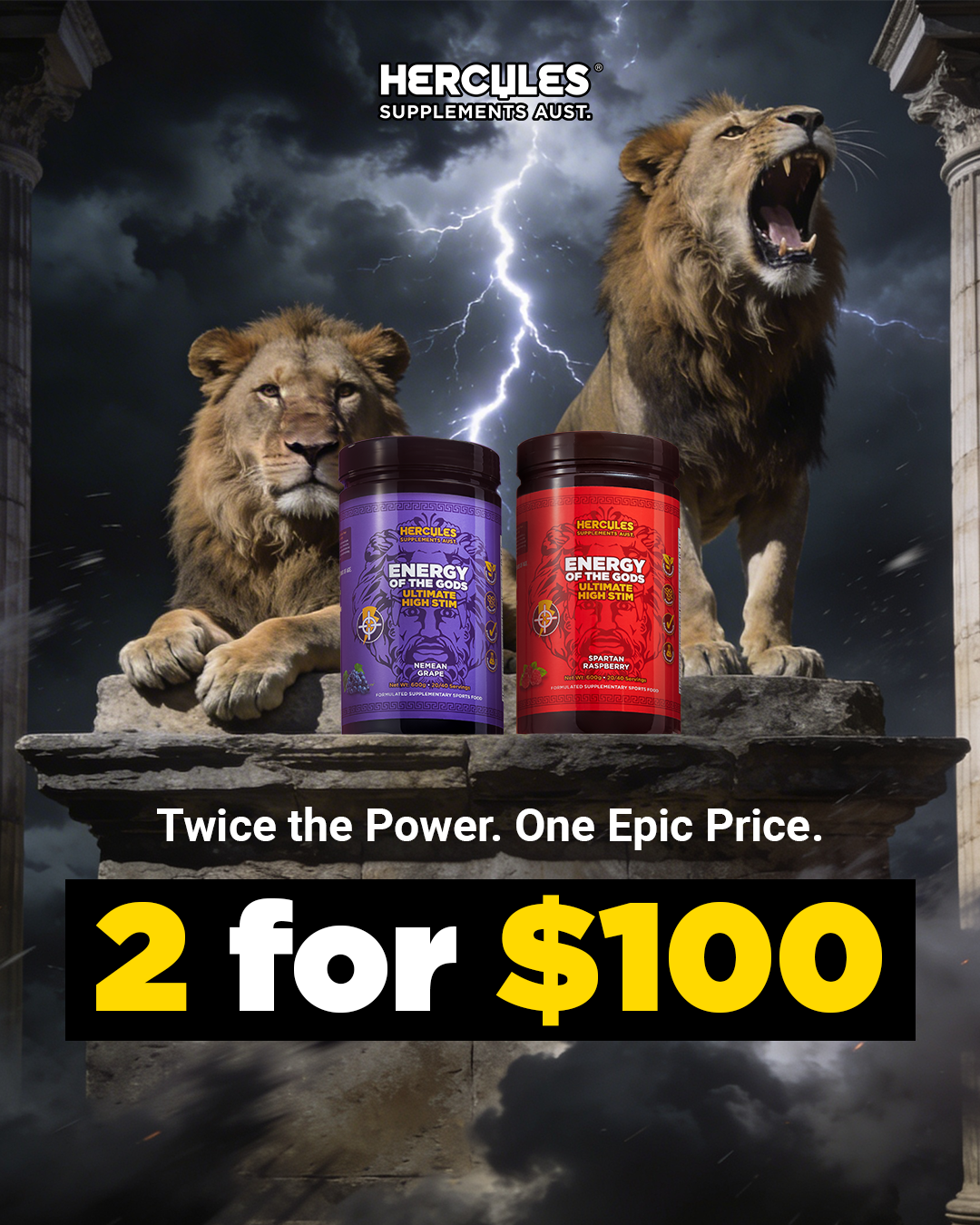 Hercules Supplements Aust Facebook ad
