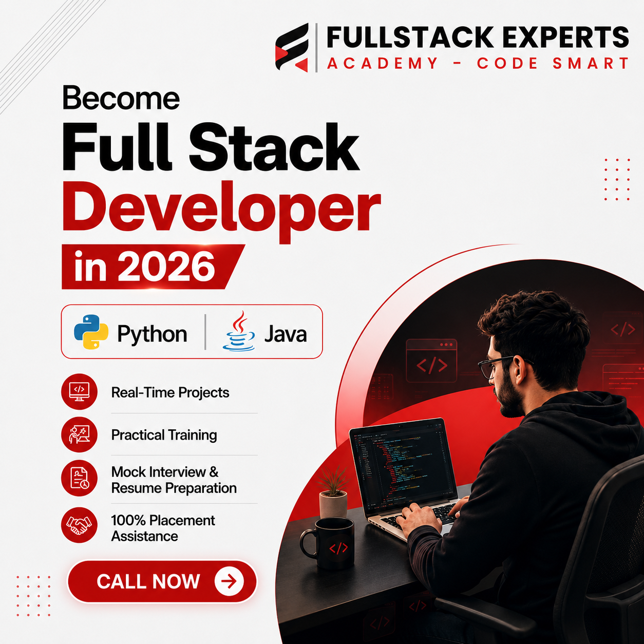 Fullstack Experts Academy Facebook ad: Fullstack With AI+ DSA