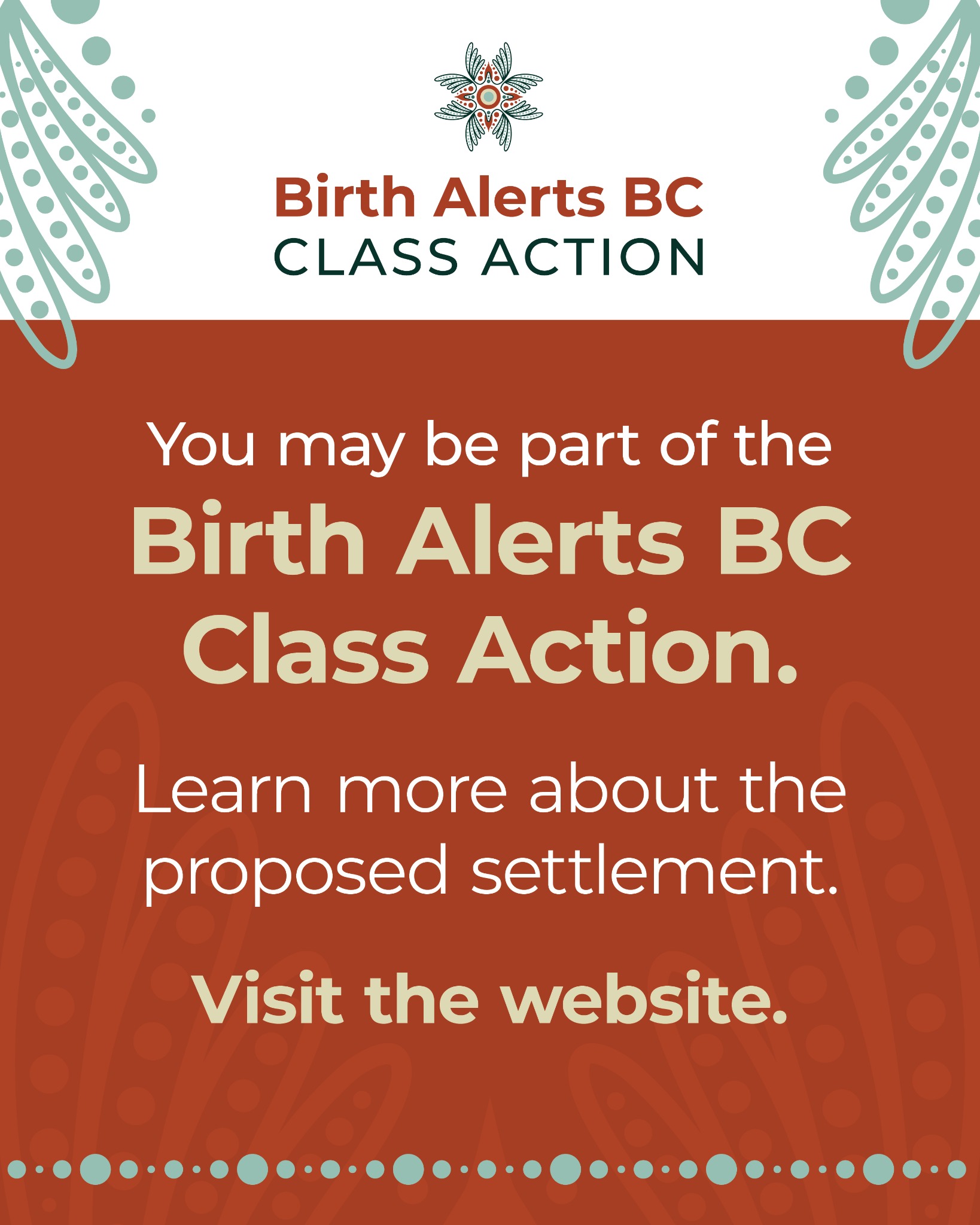Birth Alerts BC Facebook ad: Birth Alerts BC Class Action