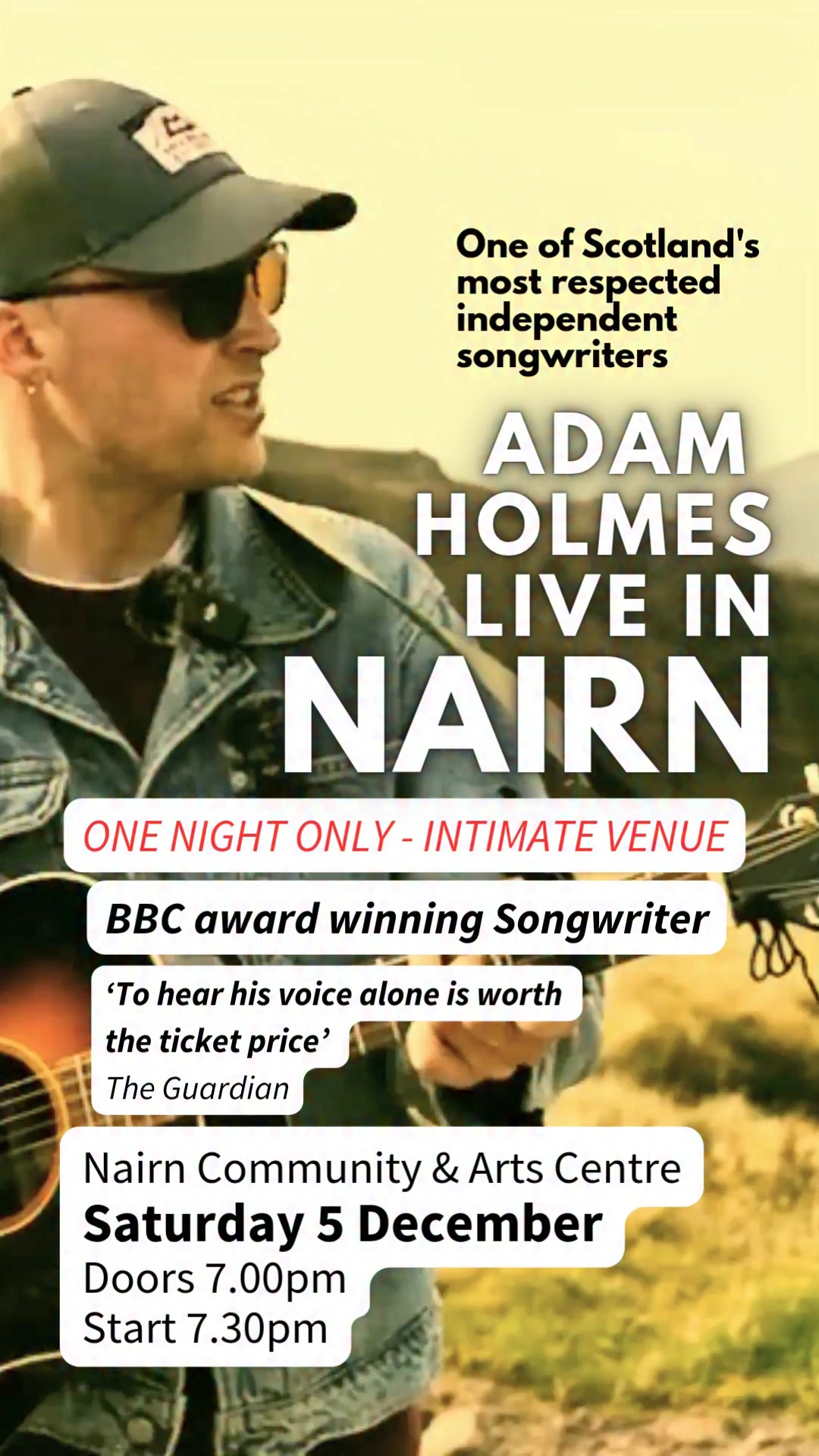 Adam Holmes Music Facebook ad: Nairn, Nairn Community & Arts Centre