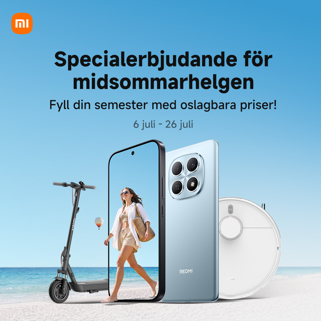 Xiaomi Sverige Facebook ad: Specialerbjudande för midsommarhelgen