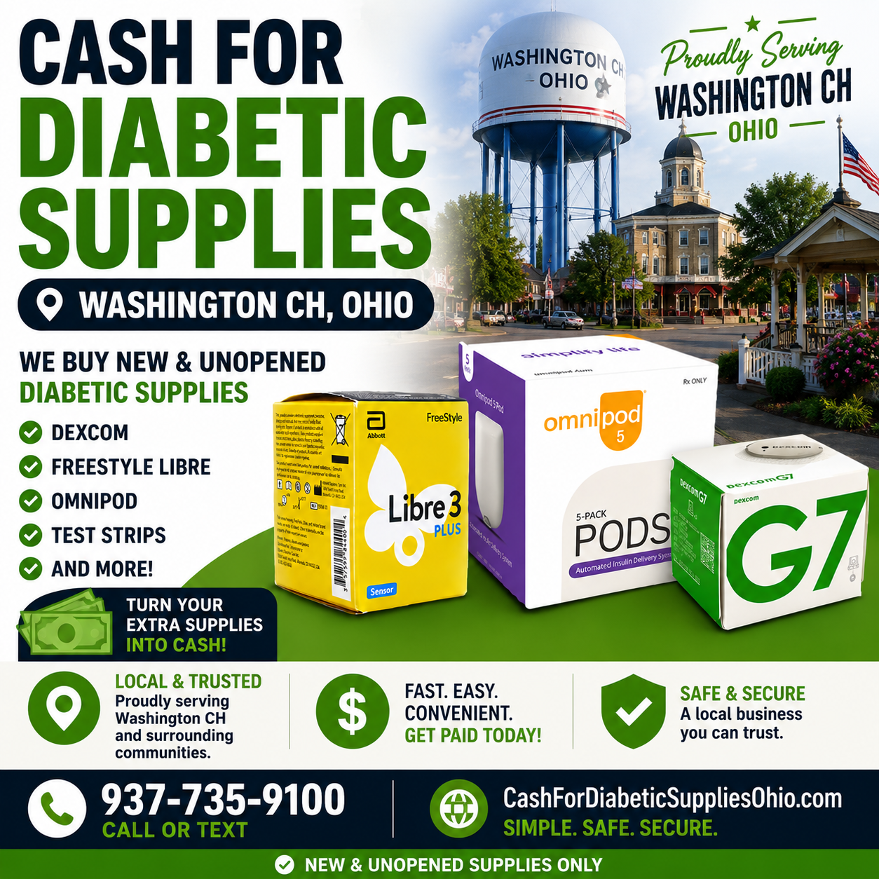 Cash For Diabetic Supplies Ohio Facebook ad