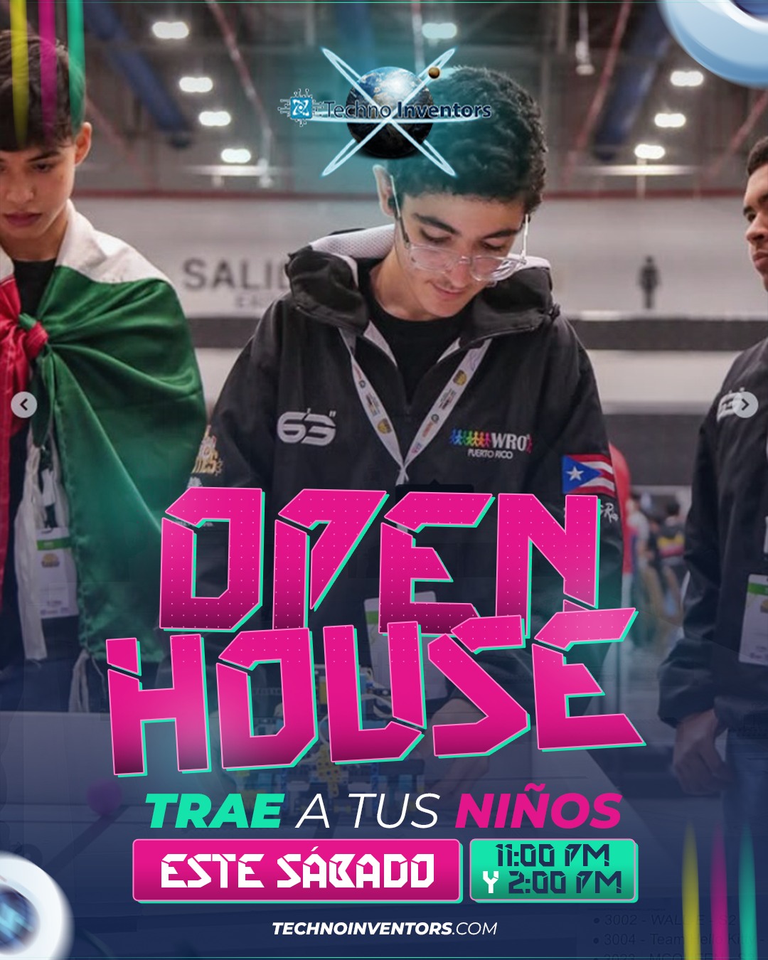 Techno Inventors Facebook ad: Open House Gratis Este Sábado