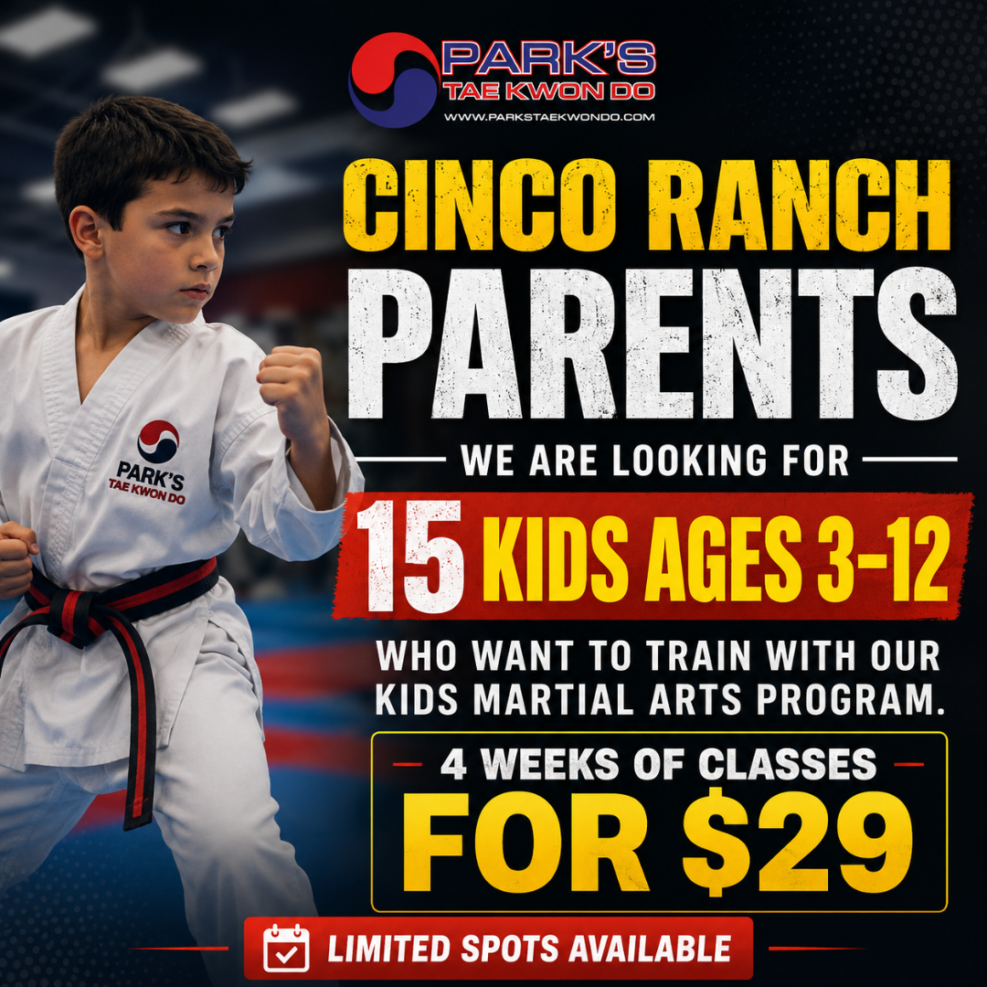 Parks Taekwondo Cinco Ranch Facebook ad