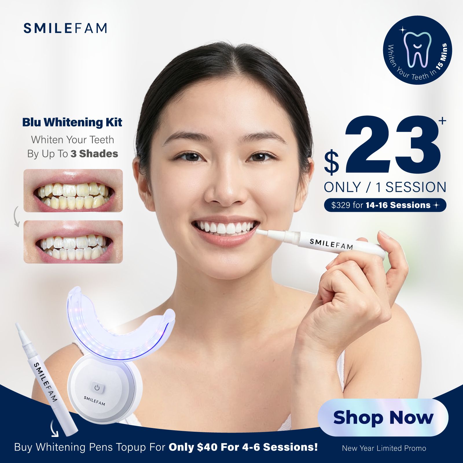 SmileFam Facebook ad from Jul 23, 2026