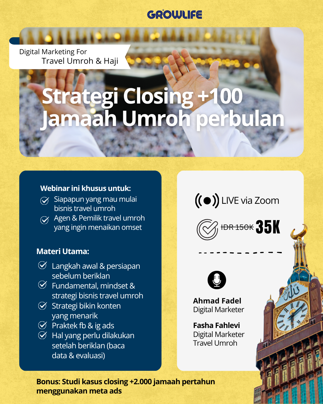 Mahir Digital For Umroh Facebook ad: ๐๐จ๐ง๐ ๐ค๐๐ซ ๐๐๐ซ๐ ๐๐ฅ๐จ๐ฌ๐ข๐ง๐ +๐๐๐โฆ