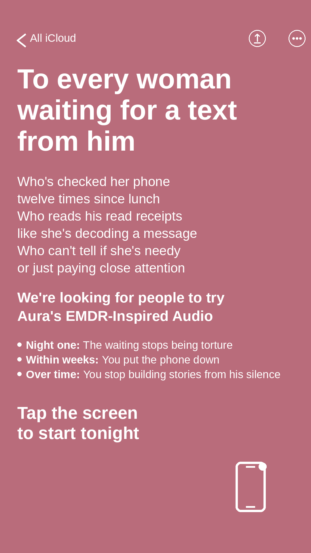 Aura: Find peace every day Facebook ad