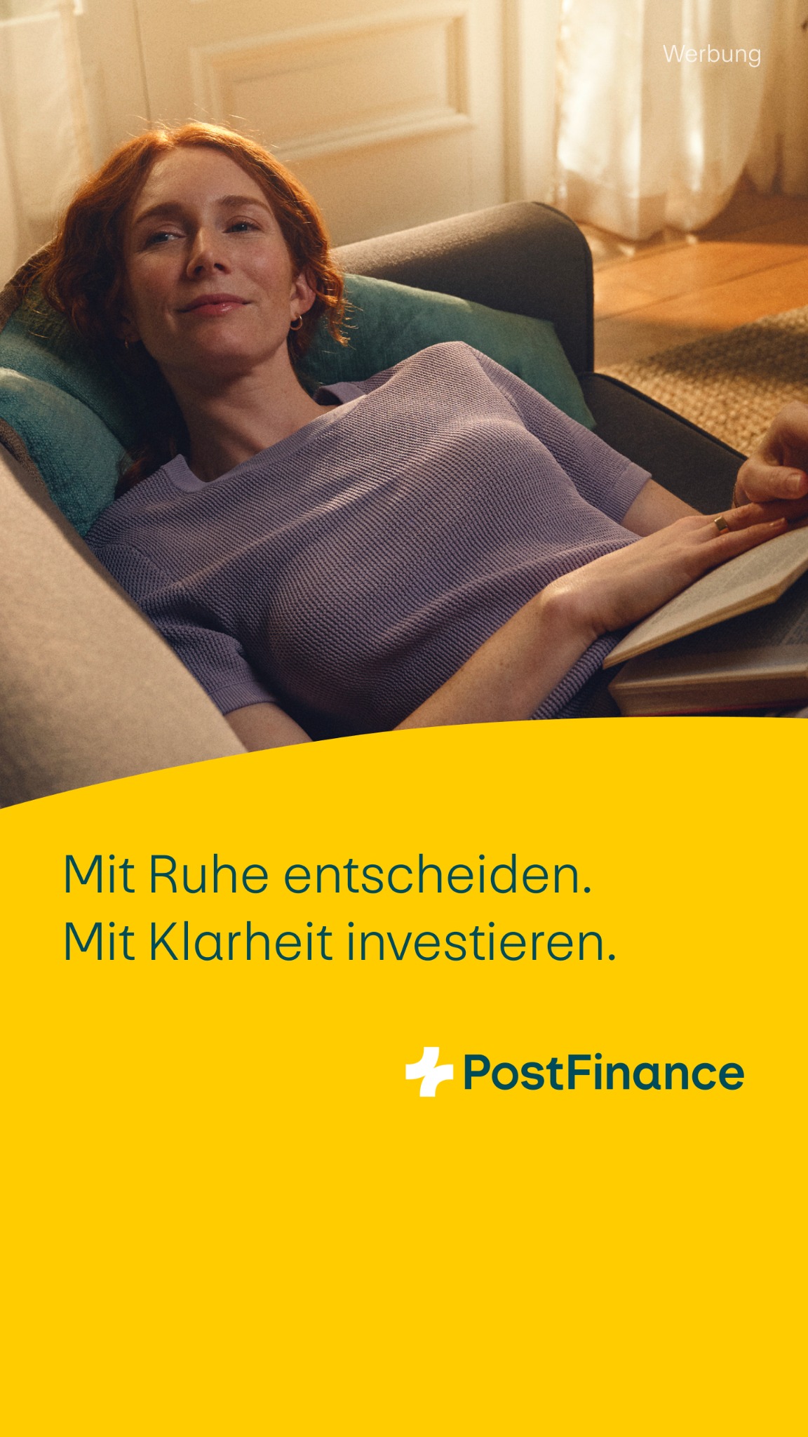 PostFinance Facebook ad from Apr 22, 2026