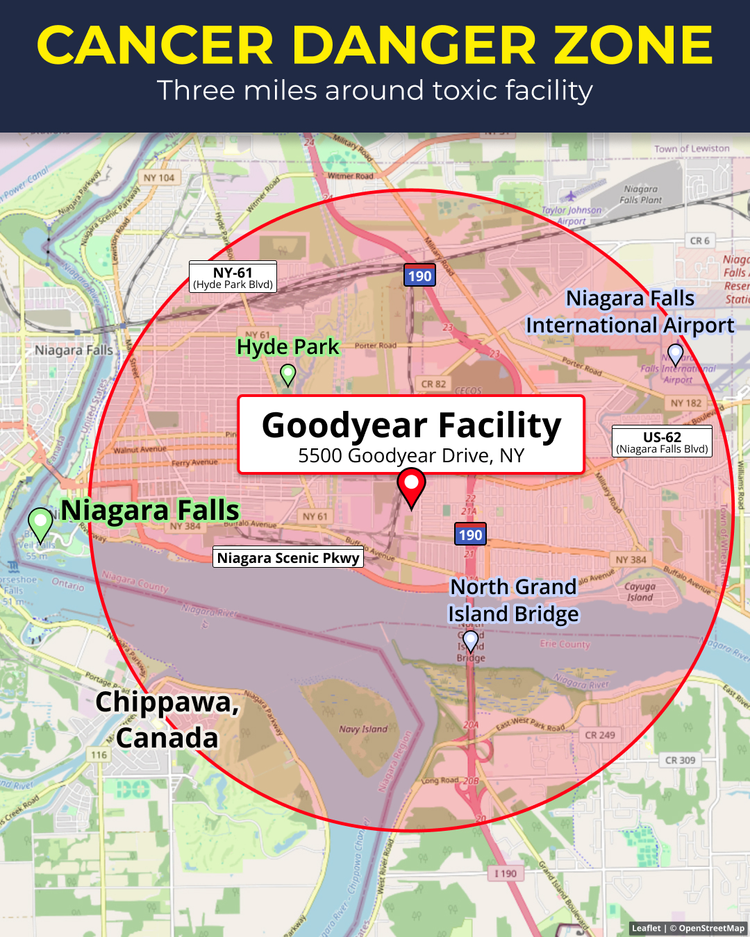 Huge Cancer Risk in Niagara Falls Community Facebook ad