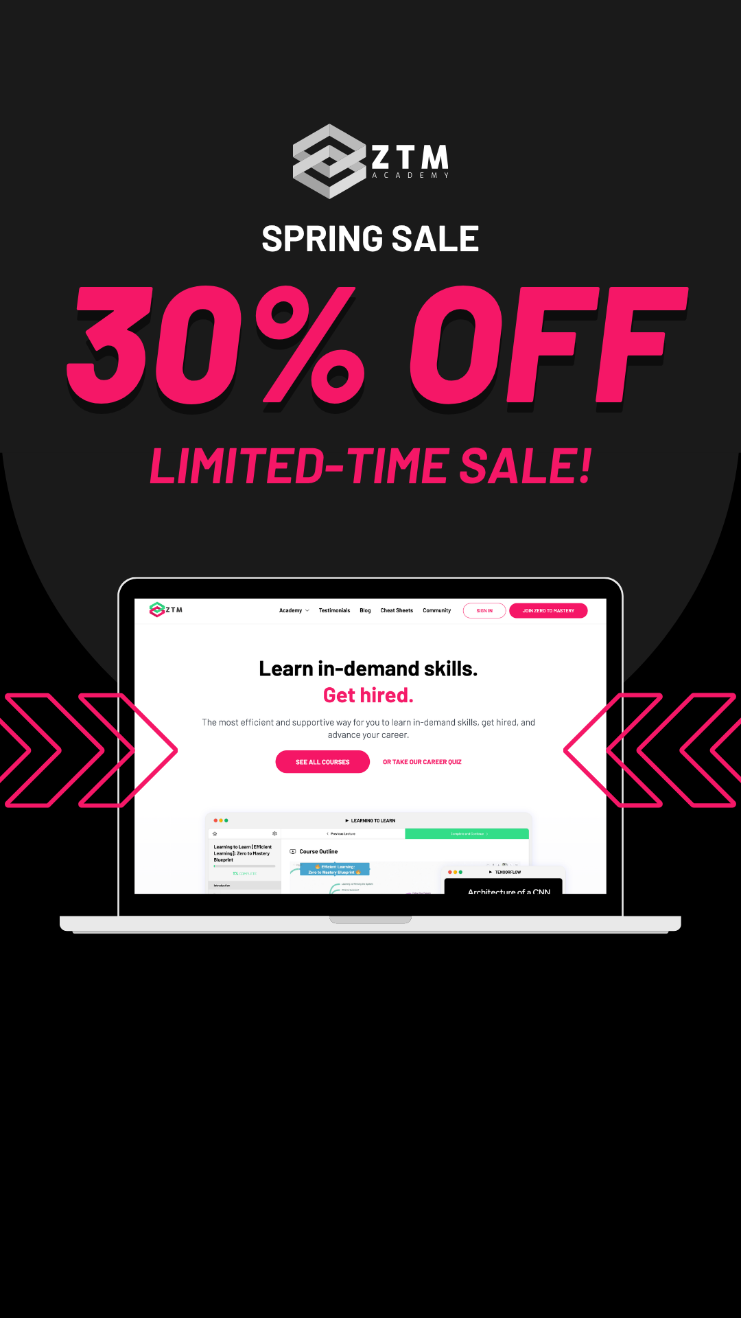 Zero To Mastery Facebook ad