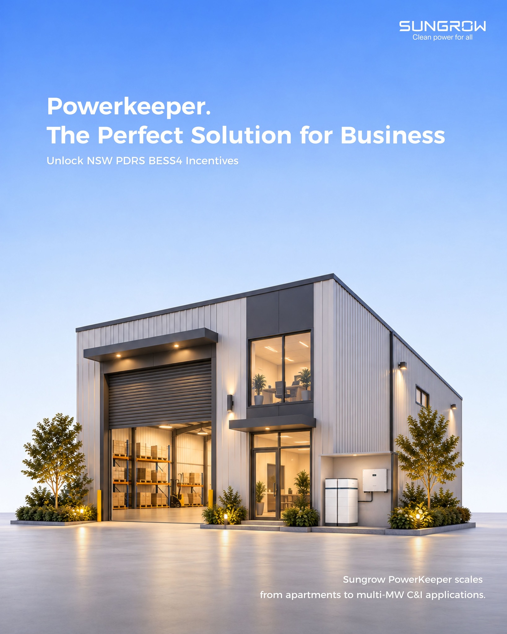 Sungrow Asia Pacific Facebook ad: | Powerkeeper: The Solution for Business