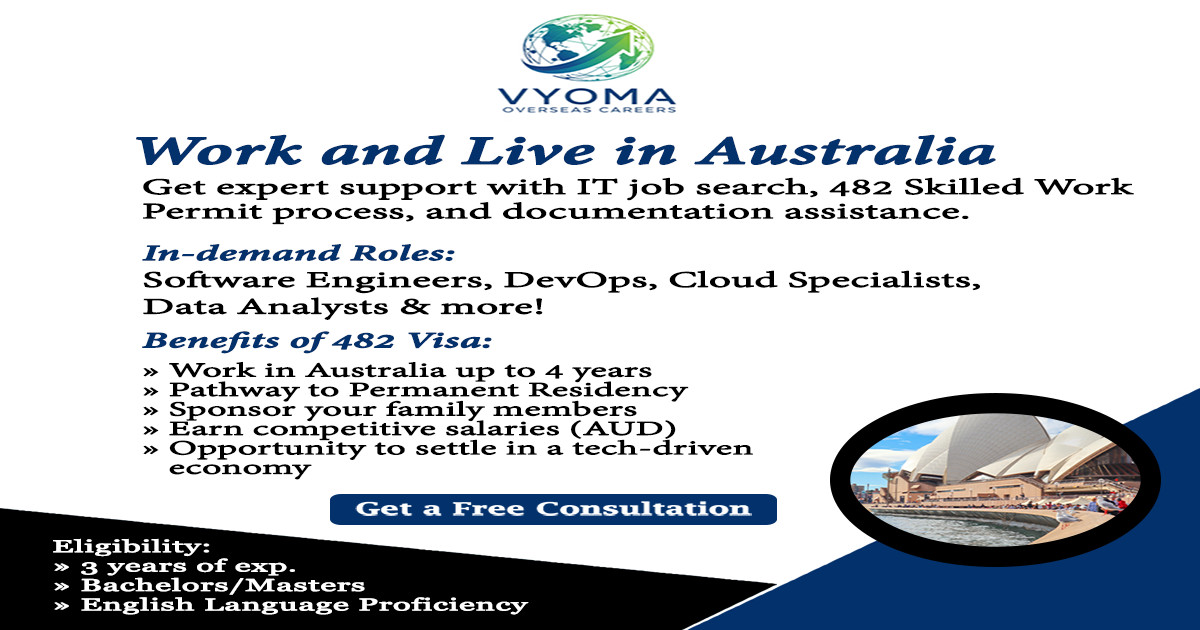 Vyoma Overseas Careers Facebook ad from Jun 16, 2026