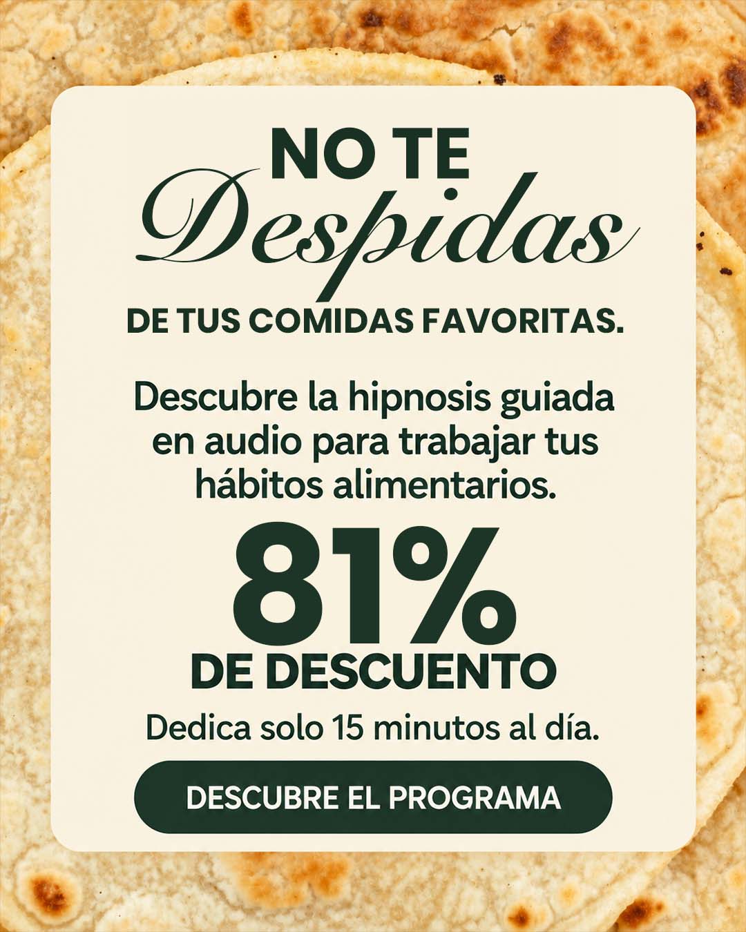 Hypnozio: power of hypnotherapy Facebook ad: Supera los retos para bajar de peso