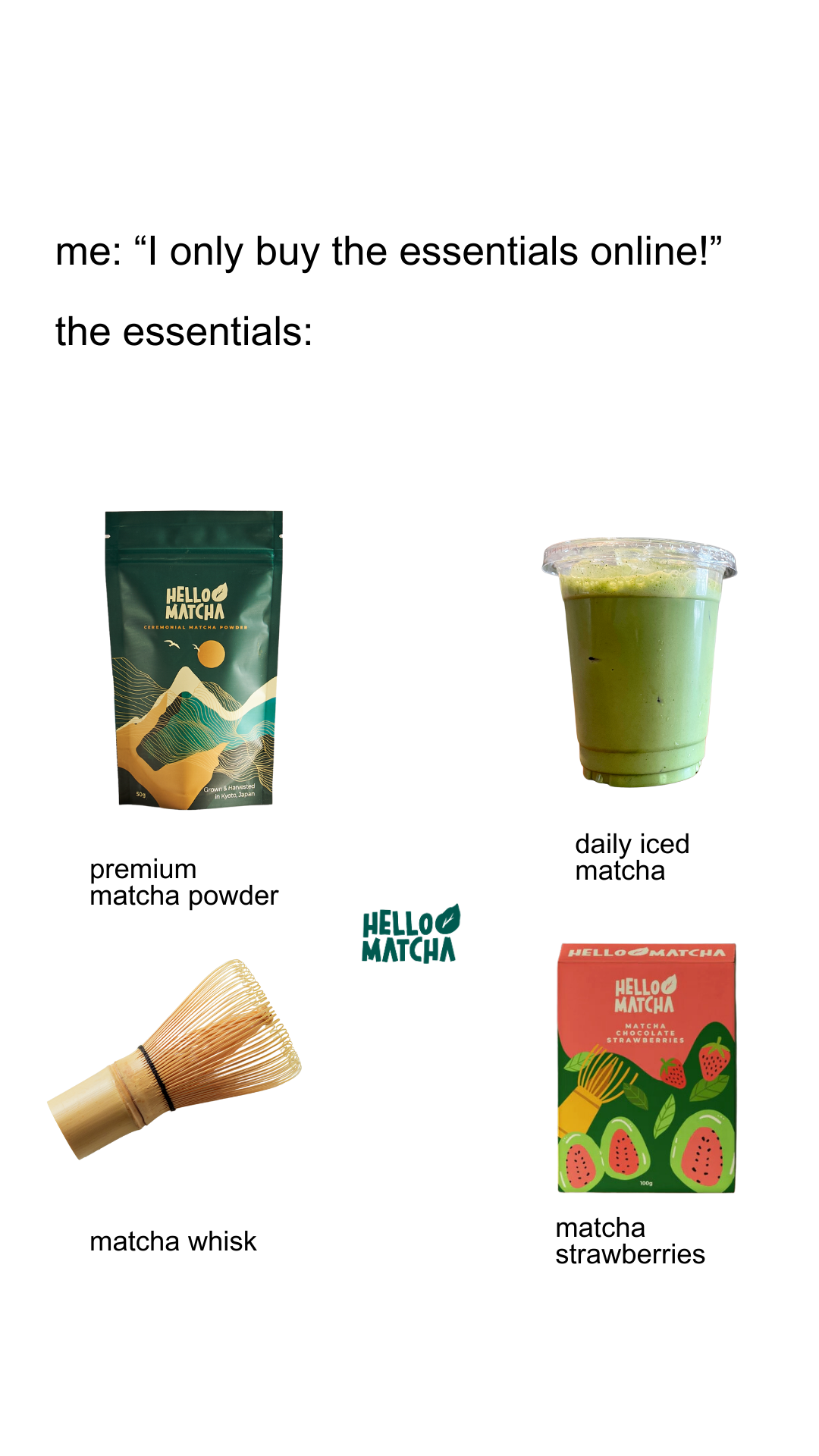 Hello Matcha Facebook ad from Aug 9, 2026