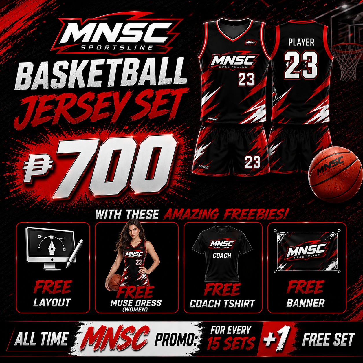 Monesco Sportsline and Printing Services Facebook ad: LOOKING FOR HIGH-QUALITY FULL SUBLIMATION UNIFORMS AT AN…